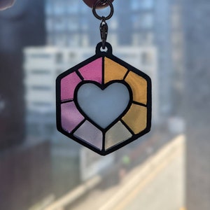 Lesbian flag Keyring / Earring