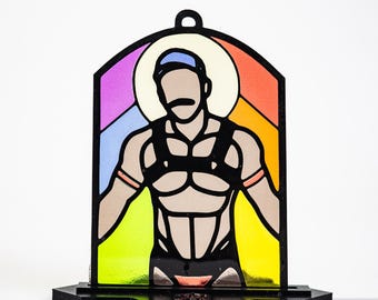 Pride Prayer - Queer Resin Stained Glass Style Design
