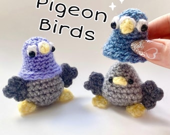 Crochet Pigeon bird art gift crochet plush amigurumi mom friend gift birthday gift home decor handmade plushie crochet birthday gift mini