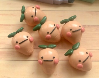 Handmade Polymer clay turnip desk friend sculpture art polymer clay sculpture home decor gift for friend birthday gift cute miniature food