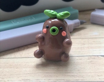 Handmade Polymer clay tree sapling desk friend sculpture art polymer clay sculpture home decor gift for friend birthday gift cute handmade