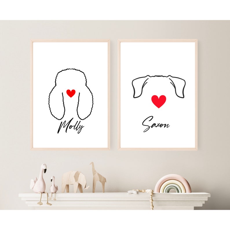 Custom Dog Name Wall Art Personalized Dog Gifts Dog Mom Gifts Custom Dog Digital Download Dog