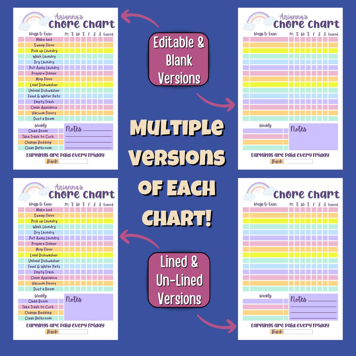 Ultimate Chore Chart Bundle By Age Daily Tasks For Multiple Kids ADHD household-chores-interactive-activity-for-3rd-grade-elemental-you-can