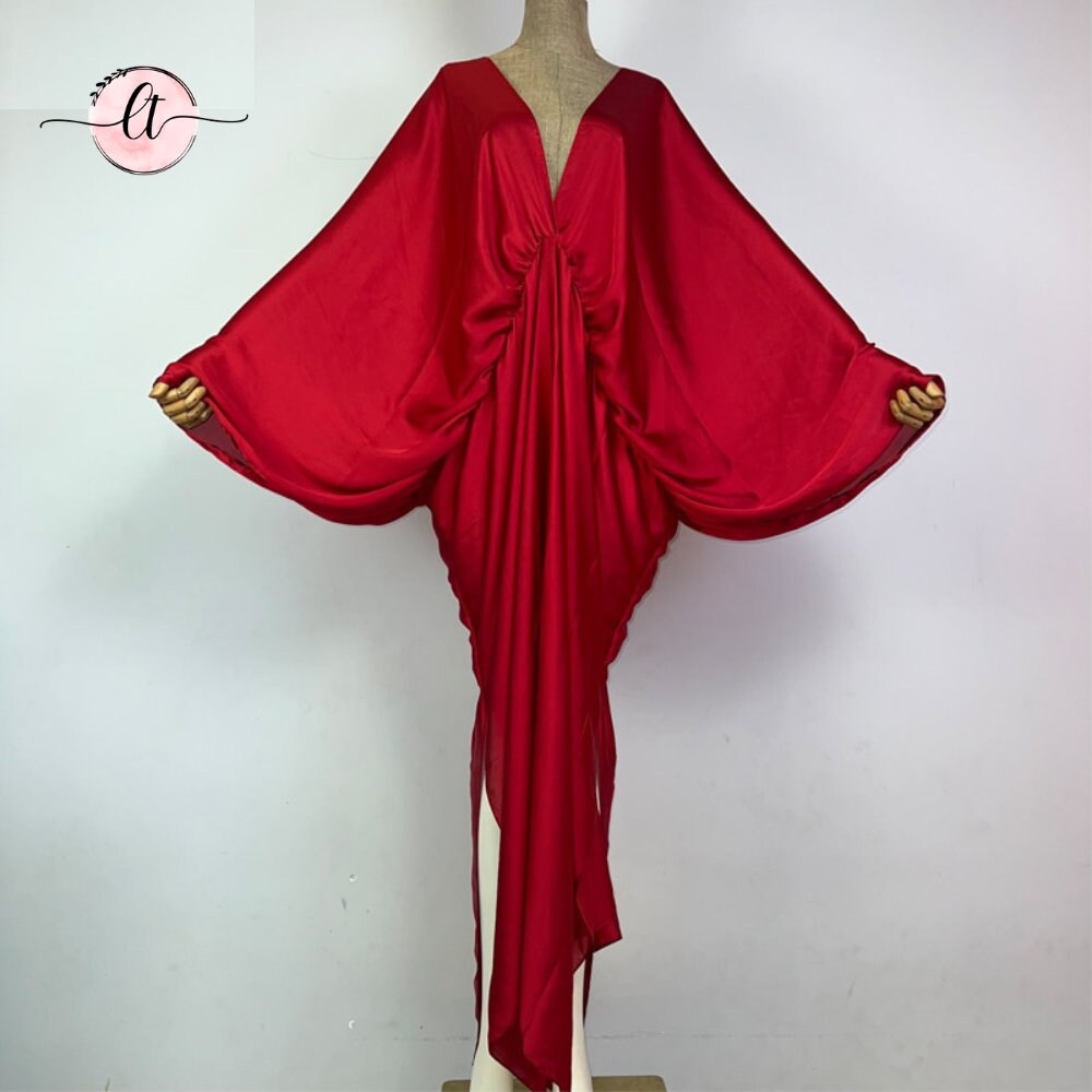 DP-21 Salmon Pink Double Gauze Kaftan One size fits most 