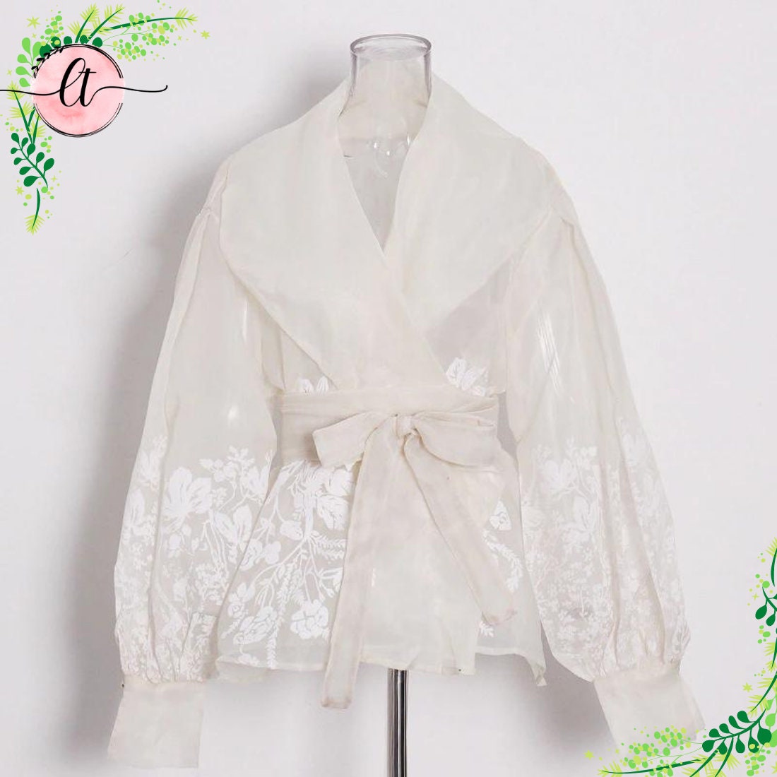 White organza hotsell jacket