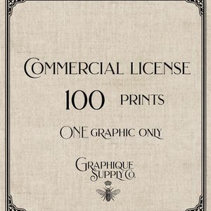 Licença estendida de USO comercial para UM gráfico - grande produção de até 100 impressões - Gráfico transparente de alta resolução