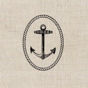 Op de afbeelding: Een zwart-witte illustratie van een anker in een touwcirkel. Het anker is een nautisch symbool van hoop en veiligheid.