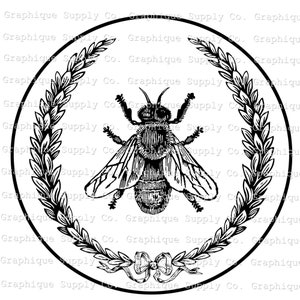 Queen Bee Crown Vintage Illustration- Instant Download Digital Printable Clip Art Iron on ...