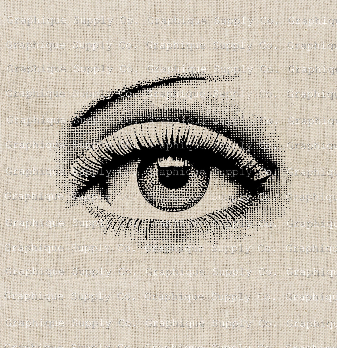 Vintage Eye Clipart: Engraved Etching Style Illustration (PNG & JPEG ...