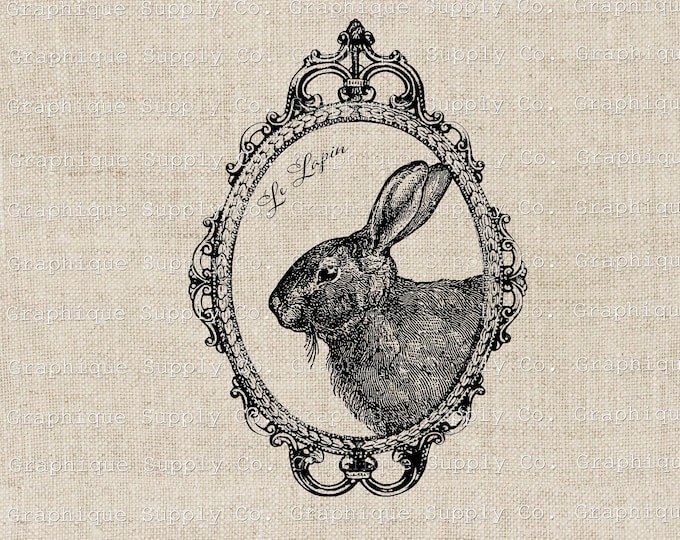 Printable Image Mr Rabbit Art Download Digital Antique Bunny Cartoon ...