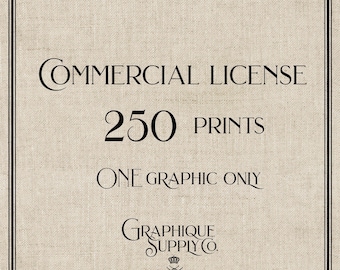 Commercial Use License: One Graphic, Up to 250 Prints (PDF)