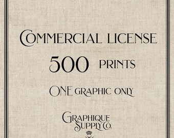 Commercial License for One Graphic: Up to 500 Prints (PDF)