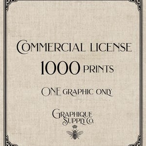 Licença estendida de USO comercial para UM gráfico - grande produção de 1000 impressões - Gráfico transparente de alta resolução