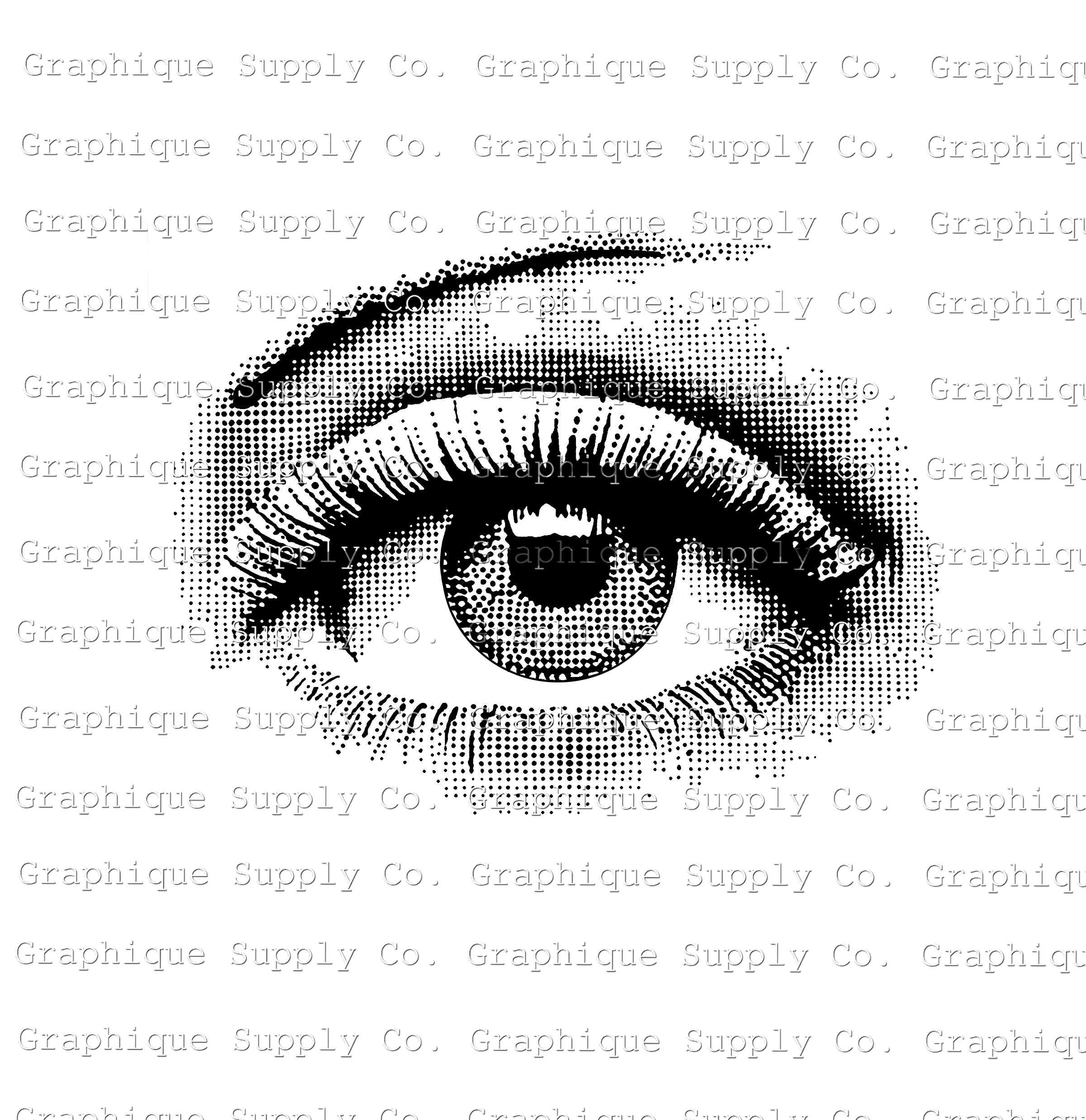 Eye Engraved Pattern Vintage Eye Clipart: Engraved Etching Style Illustration (PNG & JPEG ...