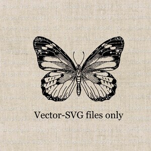 Vektorillustration av vintagefjäril: SVG, EPS, PDF, Ai (digital nedladdning)