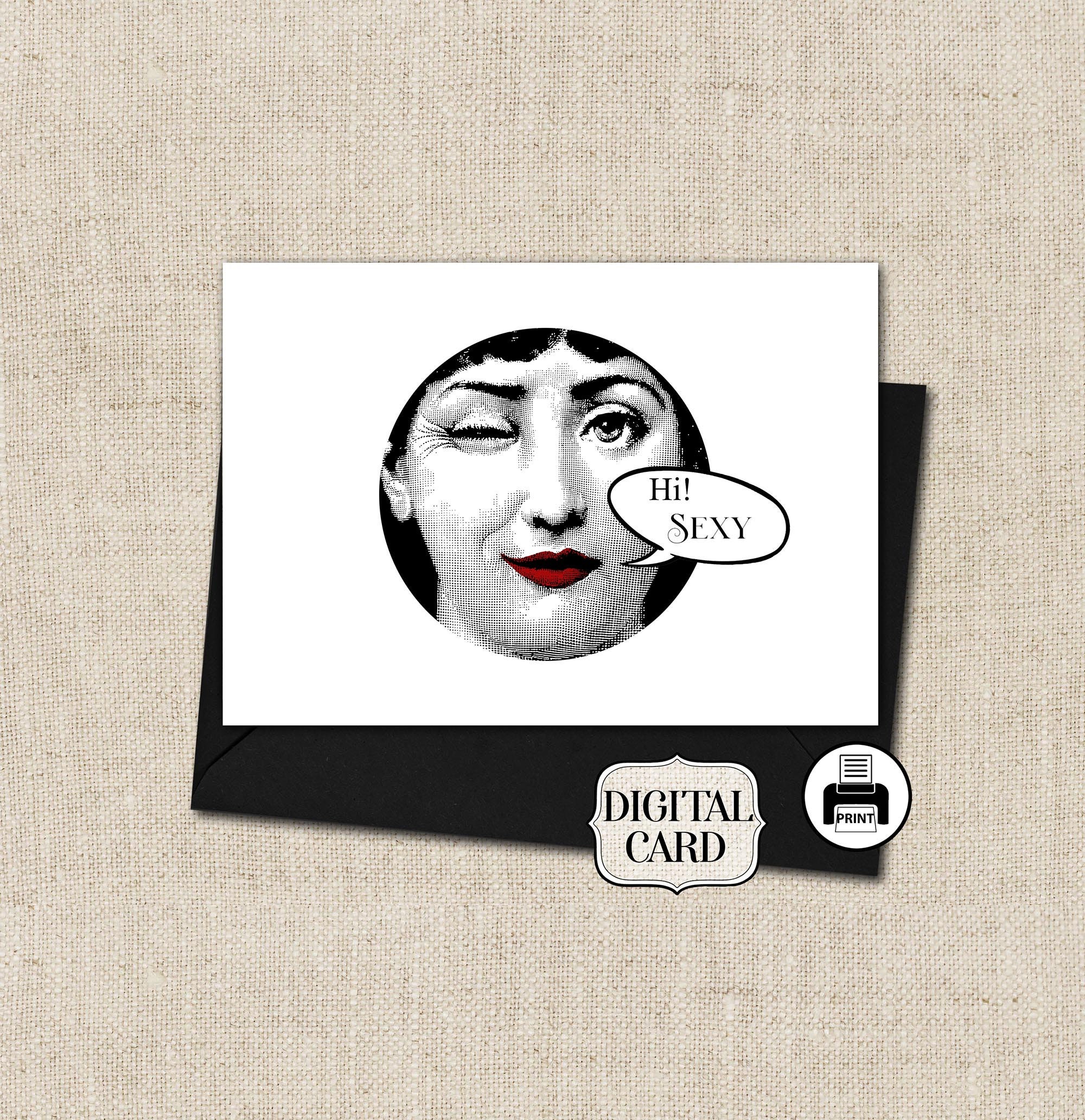 Sexy Printable Card-antique Clip Art Vintage Womens Face - Etsy