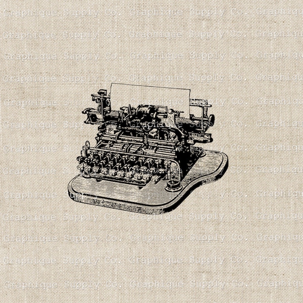 Smith Corona Antique typewriter office clipart. Wall decore-home decore-light academia-JPEG PNG Format