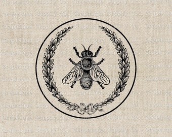 Queen Bee Crown Vintage Illustration- Instant Download Digital Printable Clip Art Iron on Transfer Image PNG JPEG Format 300dpi