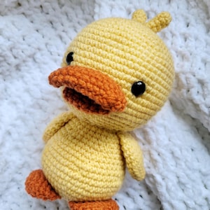 Cute Yellow Baby Duck Stuffed Animal, Nursery Duck Decor, Duckling Crochet Toy, Baby Shower Gift, Spring Decoration, Rubber Duck,Farm Animal