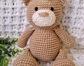 Amigurumi Gehäkelter Teddybär Plüsch, Stofftier für Neugeborene, Kinder, Babypartygeschenk, Minibär, Geburtstagsgeschenk, Andenken, Korbfüller