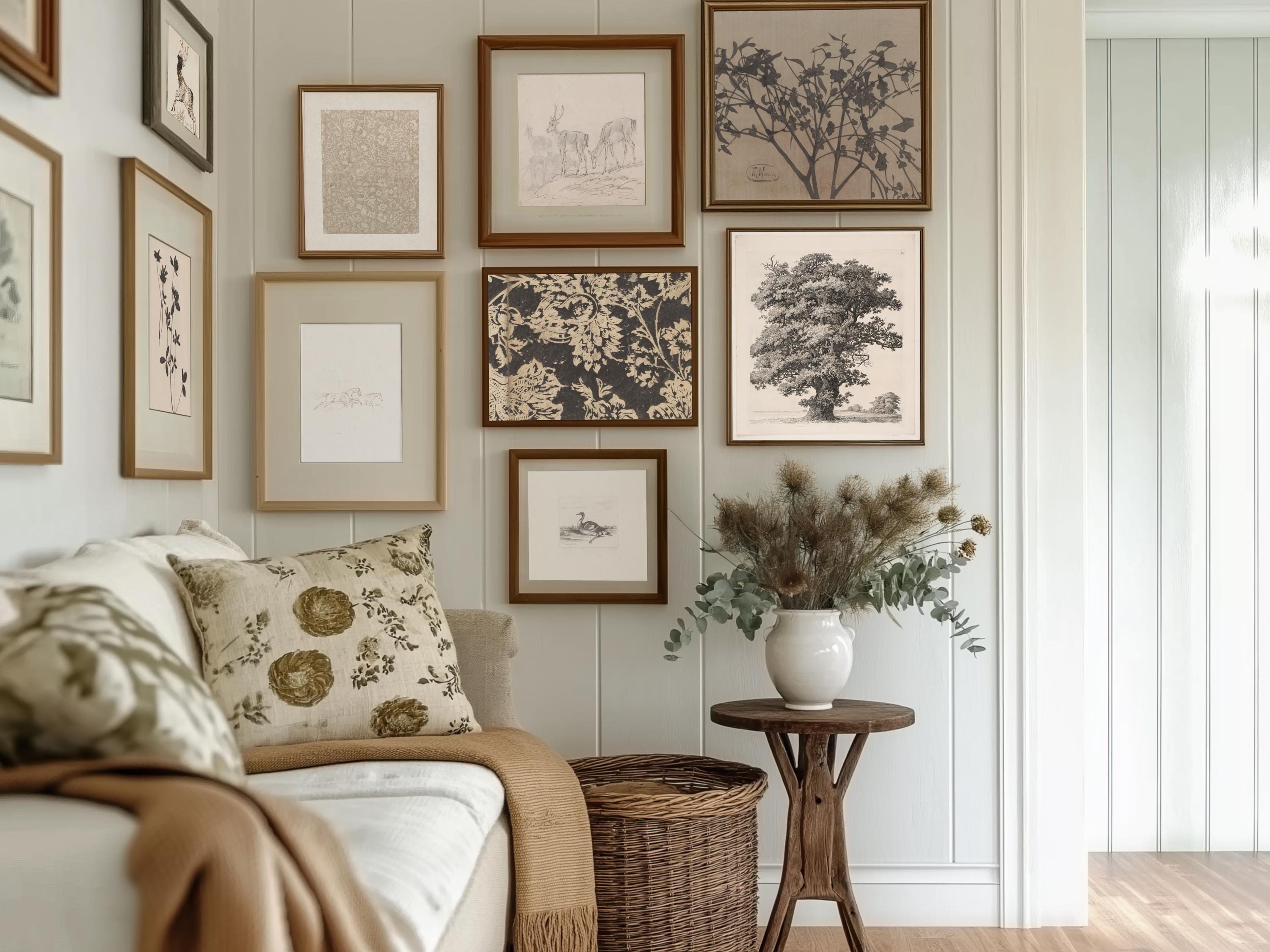 Set of 9 French Country Gallery Wall Prints, Vintage Cottagecore Decor ...