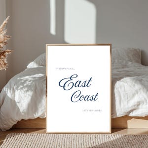 east coast wall art, blue wall art prints, coastal granddaughter, beachy wall art, beach house decor, bedroom, dorm, apartment wall art