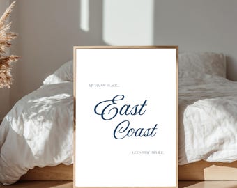 east coast wall art, blue wall art prints, coastal granddaughter, beachy wall art, beach house decor, bedroom, dorm, apartment wall art