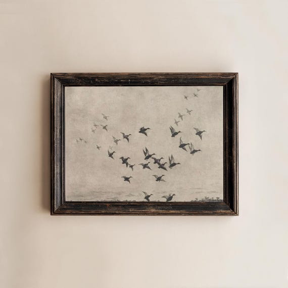 neutral flying bird painting, abstract beige wall art, mid century modern art print, beach house decor, minimalist nature print, printable