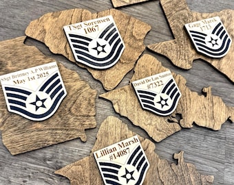 Custom State Military Rank Promotion Gift
