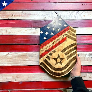 CMSgt promotion gift, CMSgt distressed American stripe, military stripe, custom gift, personalized, Air Force stripe, retirement gift
