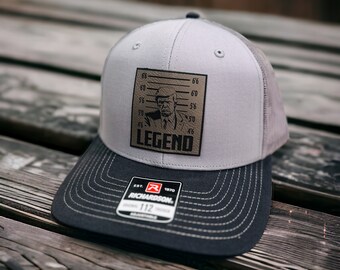 Cappello da camionista Trump Legend Richardson, toppa in pelle incisa al laser