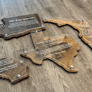 Military Going Away Gift | Custom State Base Plaque | Promotion, Farewell, Retirement Gift | All Branches