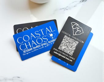 Tarjetas de presentación metálicas personalizadas / Tarjetas de aluminio grabadas con láser / Tarjetas con logotipos duraderos para profesionales