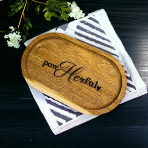 Wood Tray - Engraved Key or Jewelry Dish, Wedding Gift, Bedside or Desk Tray Gift, Jewelry wood tray, custom key holder