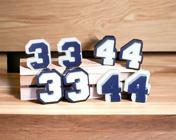 Custom Acrylic Sports Number Stud Earrings – Game Day Jewelry