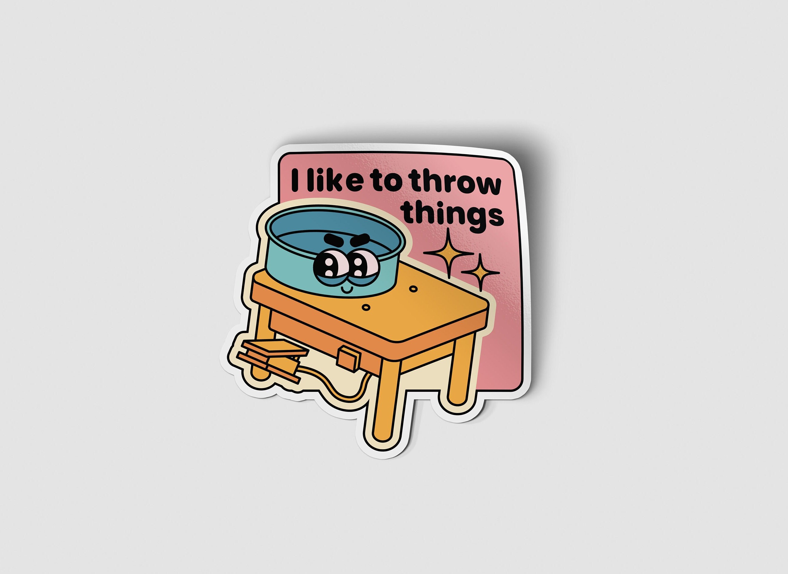 I Like to Throw Things Sticker Etsy