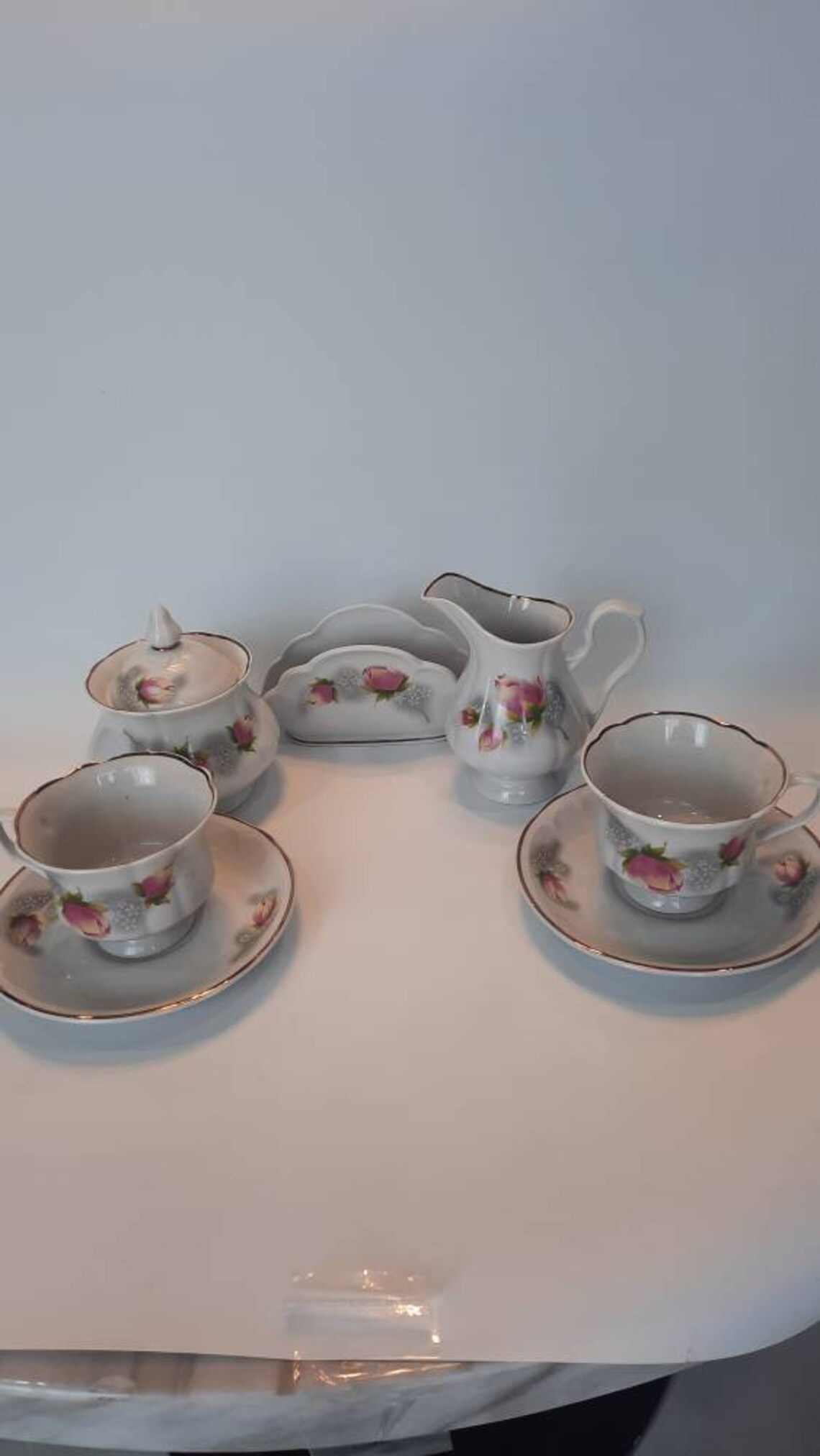 Vintage Tea Set, Soviet Ukraine Korosten Porcelain Tea Set , Creamer