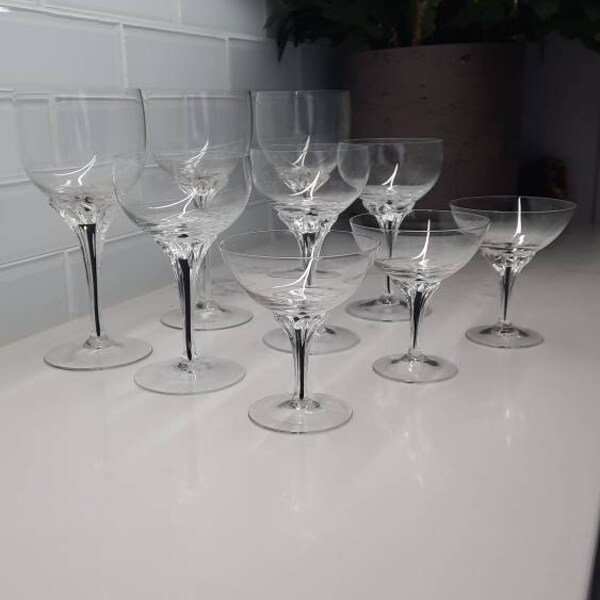 Crystal Czechoslovakia Wine Glasses Etsy