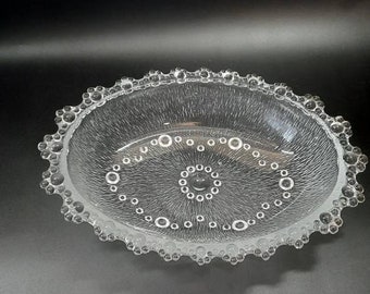 Vintage Masserini Barocco Italian Bubble Glass Bowl