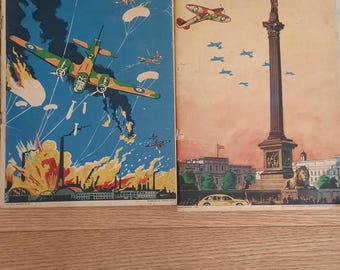 Vintage övningsböcker 1930-40-talen: Begagnade matematik- och engelskböcker - Lot om 34