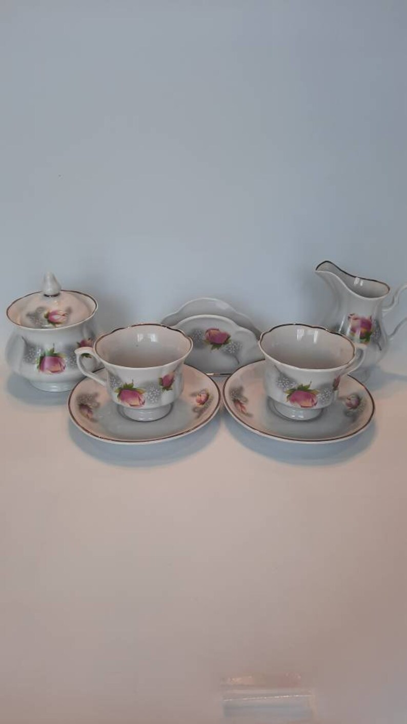 Vintage Tea Set, Soviet Ukraine Korosten Porcelain Tea Set , Creamer