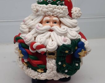 Vintage Santa, Christmas Tree ornament, Christmas table centerpiece.