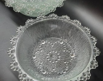 Masserini Barocco Italian Bubble Glass Set of Four Crystal Bowls.