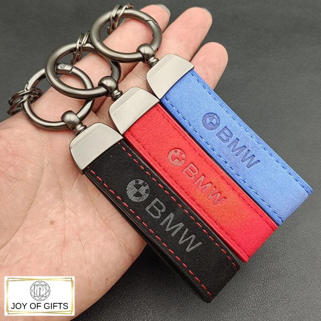Mercedes AMG BMW M Sport Keychain Keyring Leather Embossed Premium ...