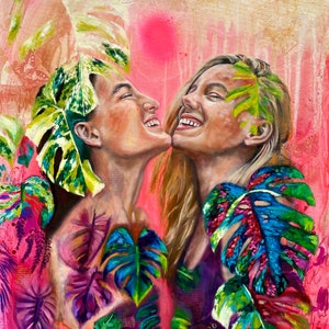 Love/Original Artwork/Oil Painting/Mixed Media
