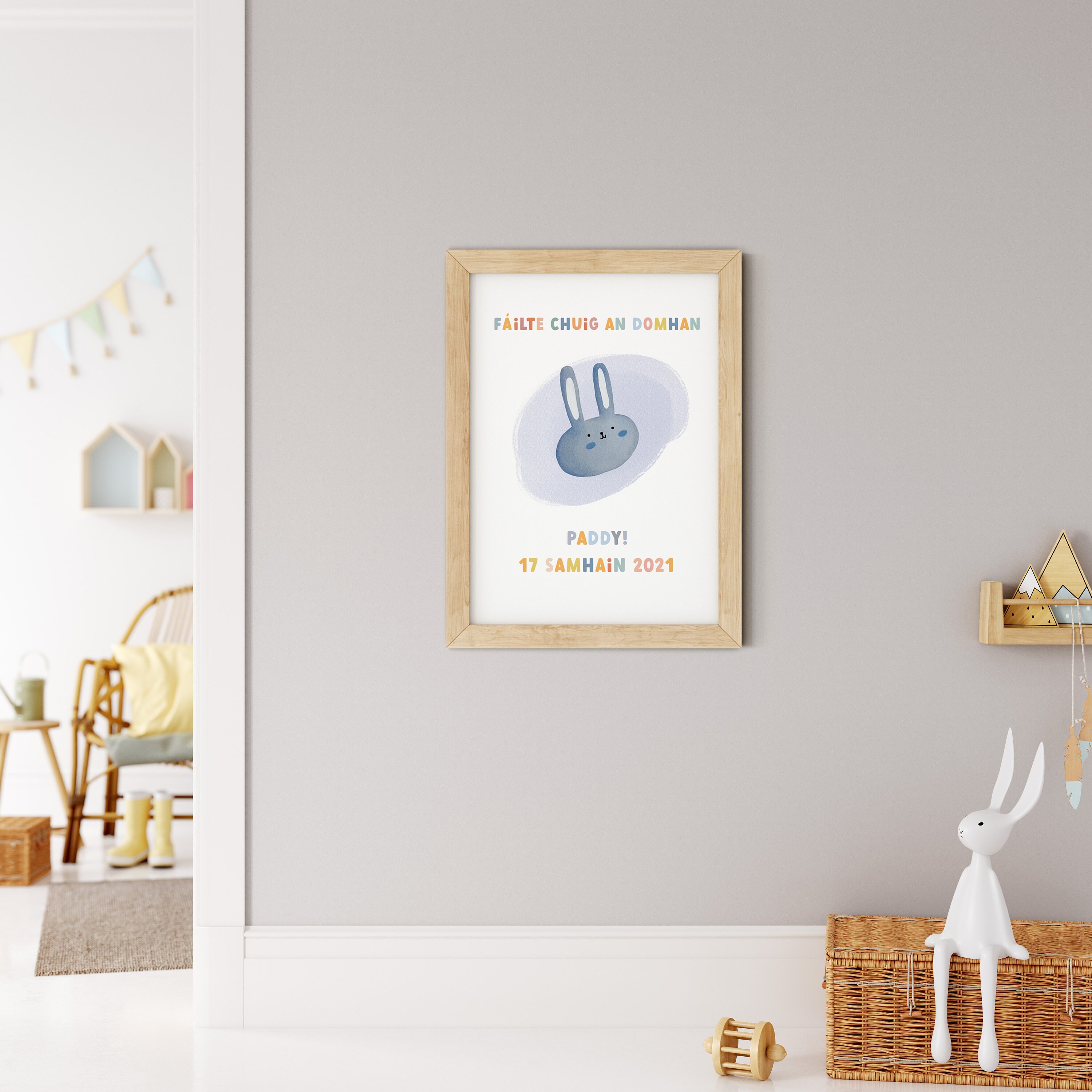 Fáilte Chuig an Domhan / Welcome to the World Personalised Name Date ...