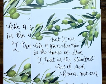 Psalm 52:8 Olive Branch art print