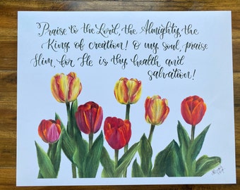 Praise to the Lord Tulip Art Print