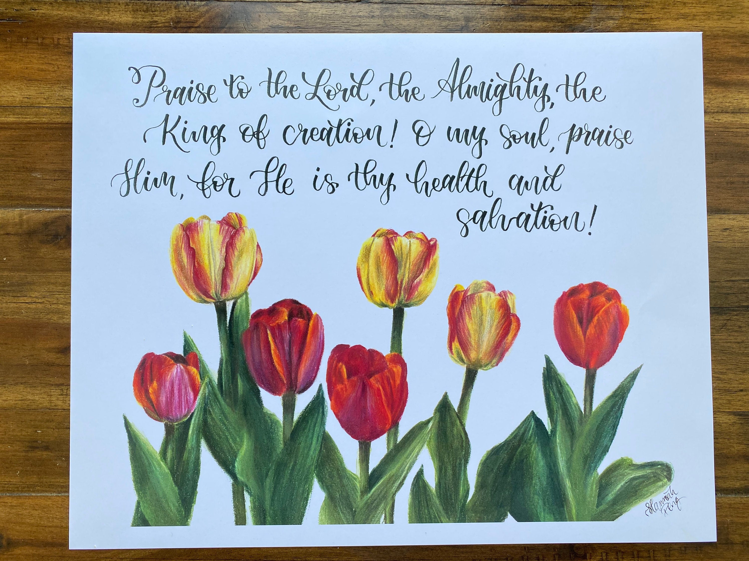 Praise to the Lord Tulip Art Print