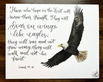 Isaiah 40:31 eagle print
